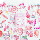 46pcs/set Girls Pink Diary Planner Stickers Scrapbooking School Office Suppli3C