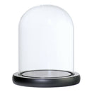 Display Glass Dome Cover Jar for Party Festival Wedding Xmas Decor_Black C