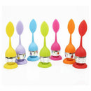 Tea Infuser - Set Of 7 Silicone Handle Stainless Steel Strainer Drip Tray I H2E2
