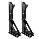 2pcs Triangular Folding Bracket Metal Release Catch Support Shelf (10 inch) A