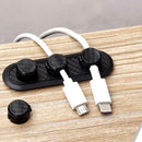 Magnetic Cable Organizer Carbon Fiber Look Desktop USB Cable Clip Winder