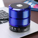 WS-887 Mini Bluetooth Subwoofer Bass Speaker MP3 Player FM Radio (Blue) A