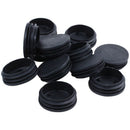 Blanking End Round Tube Inserts Cap Cover 50mm Dia Black 12 Pcs V9T6