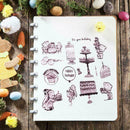 Letters Bear Toys Silicone Stamp Rubber Seal Transparent Scrapbook Album E2P7