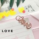Love Paper Clips Metal Card File Note Clips for Office School Wedding Decor P8R4