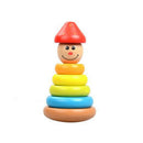 Wooden Tumbler Small Rainbow Tower Ferrules Stacked Puzzle Children Educational