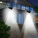 100 LED Solar Power Wall Light PIR Motion Sensor Waterproof Outdoor Gar AWM