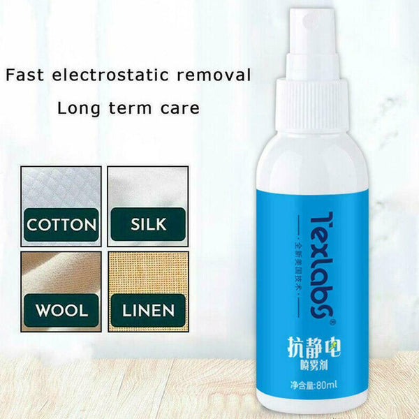 Winter Cloth/Hair Anti-Static Spray Balancing for Blankets Fabrics 80ml Useful