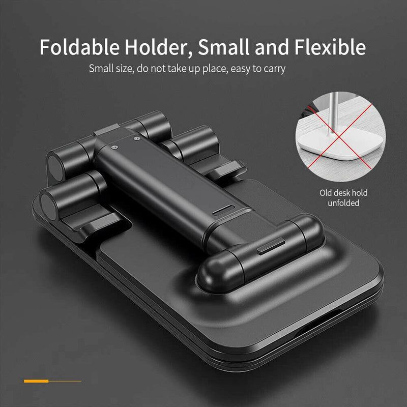 Folding Cell Phone Stand Height Adjustable Aluminum Alloy Desk Table Holder