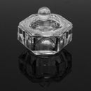 2x Glass Crystal Bowl Cup Dappen Dish Arcylic Nail Art Liquid Powder Container