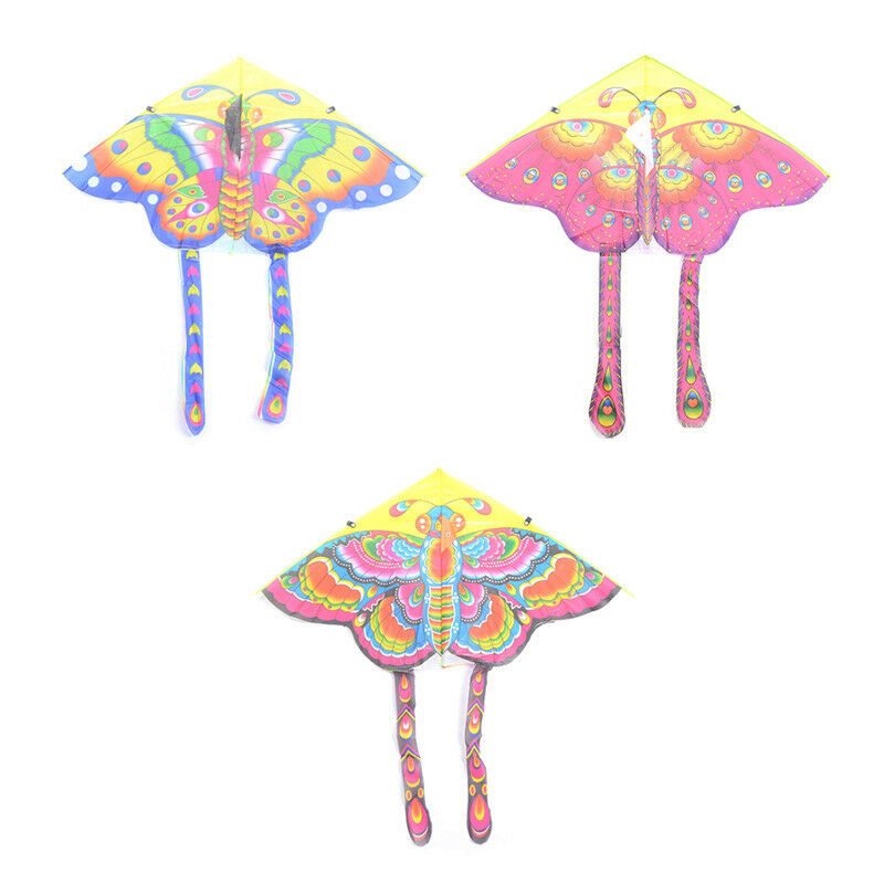 90*50cm Nylon Butterfly Kite Outdoor Foldable Children's Kite with 50M Line A Gw