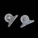 2pcs 1" Diameter Caster Wheel Fixed Metal Top Plate Rigid Caster S 3C
