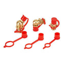 50pcs Grease Nipples Protection Cap Lubrication Nipple Dust Cap Red