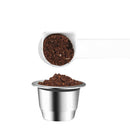 Reusable Stainless Steel Refillable Coffee Capsule+Tamper for Nespresso (B) A