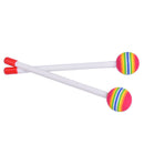 1pair Hand Percussion Hand Drum Mallets Lollipop Head Drum Knock Hammers Sti Kw