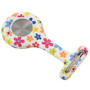 Colored flower pattern Silicone Nurses Brooch Tunic Fob Pocket Watch Stainl E6Y7