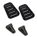 Black Intake Grille Cover & Engine Cover Hinge 4x for 1/10 TRX-4 RC Car Buggy