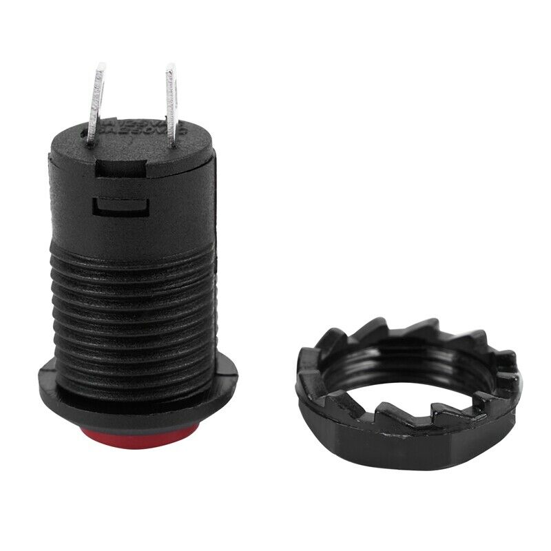 1 X 12mm Car Boat Latching Lock Push On / Off Button 125V 250V red D6F8