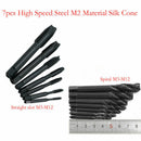 7PCS HSS Machine Screw Thread Metric Plug Tap Drill Set M3 M4 M5 M6 M8 M10 M12