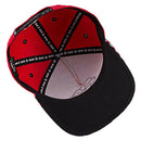 WuKe Embroidery Snapback, Baseball Hat Flat Brim Hip Hop Caps, Red Map of A M9N5