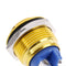 1PC 19mm waterproof yellow momentary metal push button reset switch high he3C