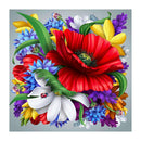5D DIY Full Drill Diamond Painting Flowers Cross Stitch Embroidery (30x30cm