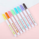 Colorful Highlighter Pen Double Line Fluorescent Marker Student Stationery