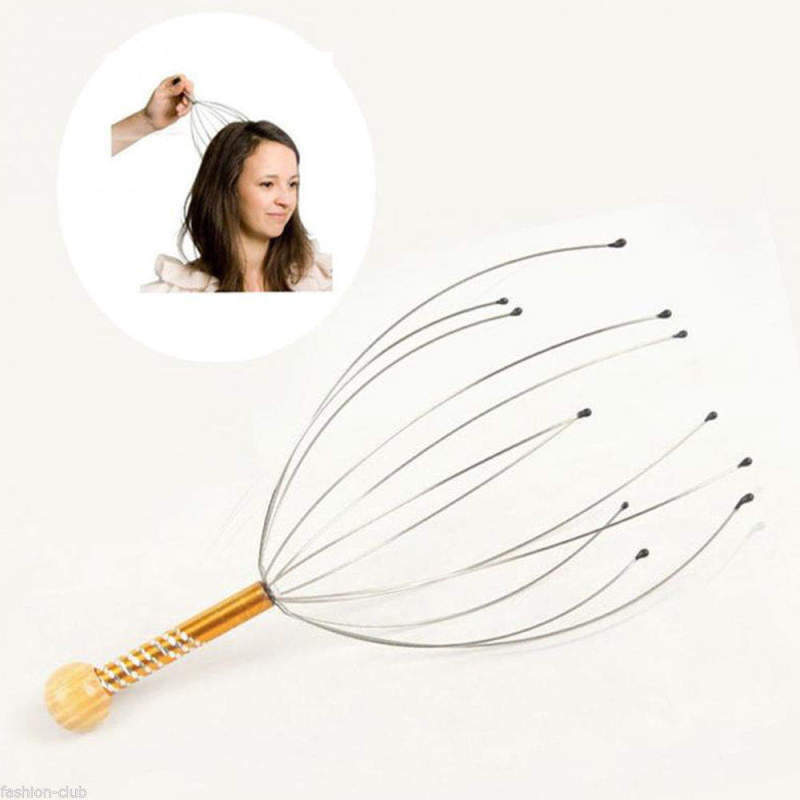 Stainless Steel Head Neck Scalp Scratch Massager Manual Massage Stress Release M