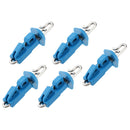 5 pieces Splash Down Fishing Bait Clip Lure Hook Extractor Release Clip Blue