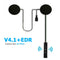 Motorcycle Bluetooth Helmet Headset Stereo Noise Reduct Battery Earphone w/Mic