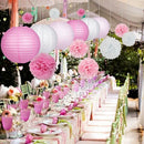 15Pcs Decorations Paper Flower Ball Paper Paper Lanterns Set Party Wedding
