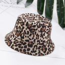 Summer Travel Women Men Fisherman Sun Hat Leopard Printed Outdoor Casual Caps