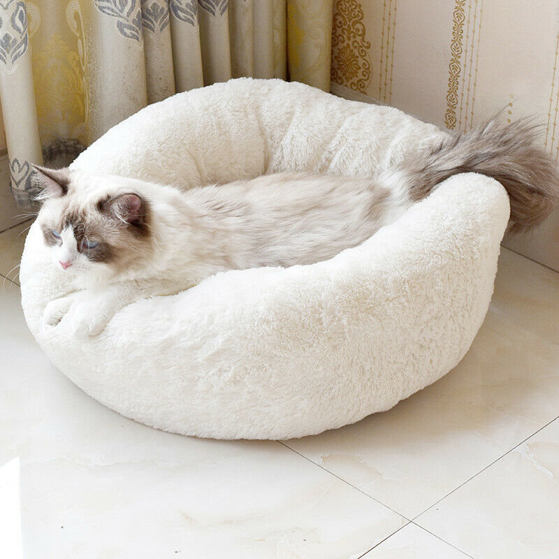 Long Plush Super Soft Pet Bed Kennel Dog Round Pet Winter Warm Sleeping Bag