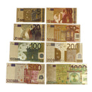 7pcs/set Euro banknote goldfoil paper money crafts collection banknote currencyME