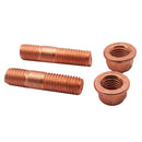 42mm Exhaust Studs & Serrated Nuts M10x1.25 Manifold Flange 2 studs & 2 nuts