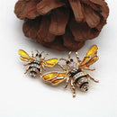 Classics Double Bees Shirt Brooch Novelty Suit And Vest Pin
