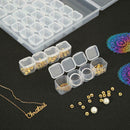 56 Slots Adjustable Clear Jewelry Storage Box Case Craft Organizer Beads Holder