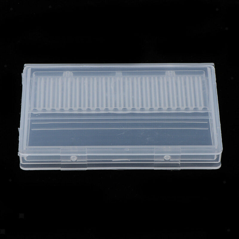20 Holes Nail Drill Bit Holder Stand Organizer Case Manicure Grinding Head Box