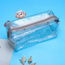 Transparent PVC Cosmetic Bag Waterproof Clutch Women Makeup Pouch (White) A