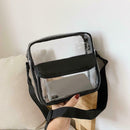 Women Shoulder Crossbody Handbags Square Messenger Transparent PVC Totes