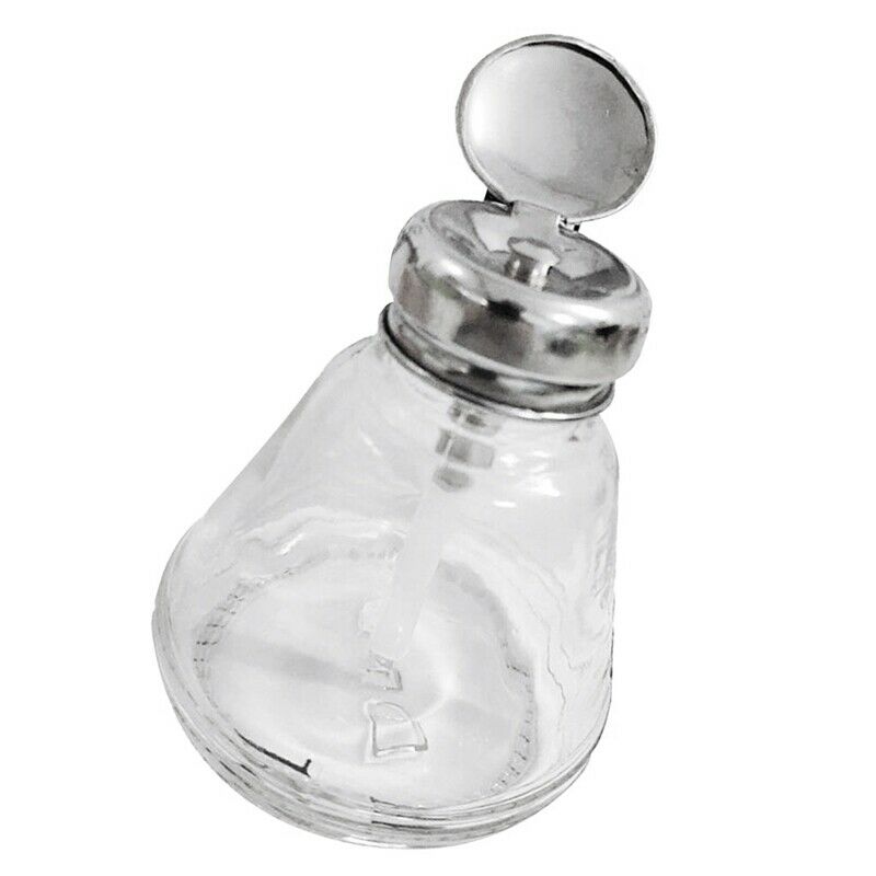 Empty Nail Polish Makeup Remover Pump Dispenser Glass Push Down Press Bottl F2B6