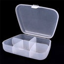1Pc Pills Medicine Box Case Storage Organizer Holder 5 Slots Transparent ME