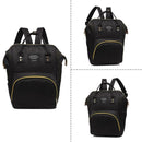 Women Mummy USB Port Backpack Large Capacity Baby Nursing Handbags (Black)