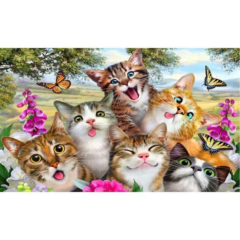5D DIY Diamond Painting Cat Cross Stitch Embroidery Mosaic Kit Needlework