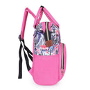 Printing Mommy Travel Backpacks Big Maternity Nappy Top-handle Bags (Pink) A
