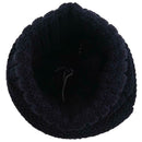 Knit Slouchy Beanie Oversized Thick Cap Hat Unisex Slouch Navy Blue