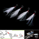 10pcs 49mm blade Lure pendant bloodstreams feather fishing lure tackle single 3C
