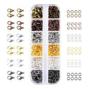 6 Colors Lobster Claw Clasps and 6 Colors Open Jump Rings for Jewelry Makin B6U8