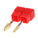 2pcs Electric Nail Drill Bit Grinding Head for Nail UV Gel Polish Remover Red