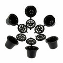6 reusable coffee filters, filled coffee capsule shell with 2 plastic spoon H8Y1